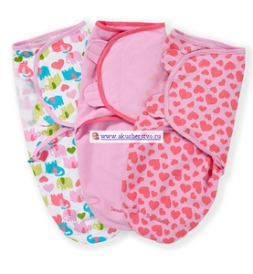 Пеленка Summer Infant Swaddleme Конверт для пеленания на липучке (р-р S/M) 3 шт