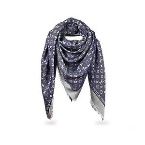 LV MONOGRAM DENIM SHAWL