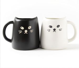 Black Cat & White Cat Pair Mugs