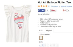 Hot Air Balloon Flutter Tee