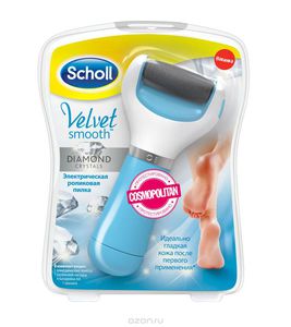 Scholl Электрическая роликовая пилка "Velvet Smooth" c бриллиантовой крошкой