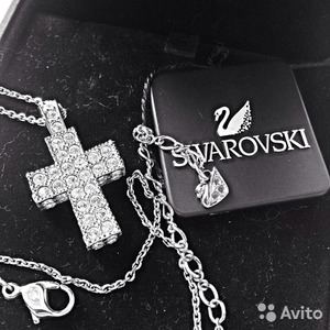 кулон-крестик Swarovski