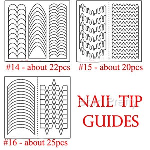 Наклейки для французского маникюра фигурные / French Manicure Edge Tip Guides