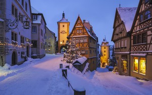 Поездка в Rothenburg ob der Tauber, Бавария, Германия