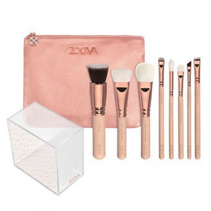 ZOEVA Набор кистей ROSE GOLDEN LUXURY SET VOL. 2+бокс для хранения