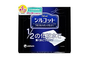 Unicharm Silcot Uruuru Sponge Facial Cotton 40 Sheets