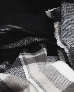 Zara Checked-Striped Scarf