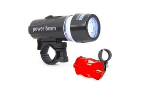 Power Beam Front and Rear Bike Light Set