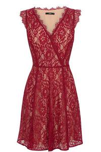 Oasis Lace Wrap Skater Dress size 12