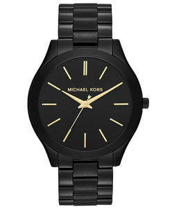 Slim Runway Black Stainless Steel Watch