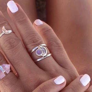 ANDROMEDA CRESCENT MOON RING $65.00