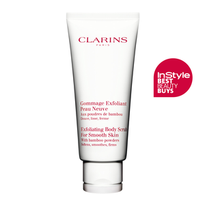 Clarins отшелушивающий крем для тела с порошком бамбука Peau Neuve