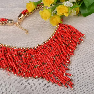 Red beads necklace