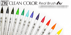 Поштучно маркеры ZIG Clean Color Real Brush (перо ворс, 80 цветов)