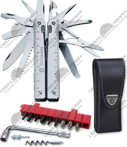 Мультитул Victorinox SwissTool Plus 115мм 39 функций в кожаном чехле 3.0338.L