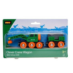 Brio Clever Crane Wagon Set