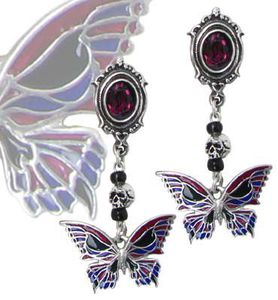 Серьги "Death's Head Butterfly Studs"