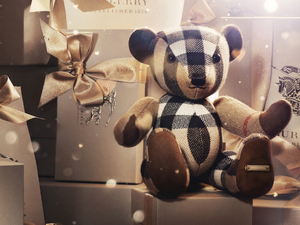 Burberry Check Cashmere Teddy Bear