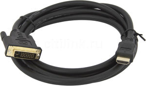 Кабель HDMI HDMI19 (m) - DVI 2м, черный