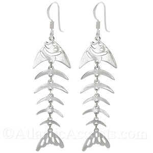 Fish Skeleton Earrings