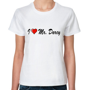 Футболка I love mr. Darcy