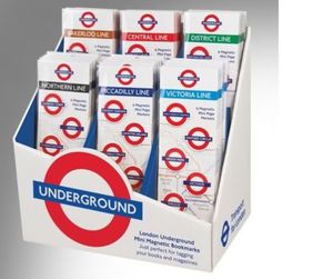 London Underground Tube Sign Mini Magnetic Bookmarks Train Lines