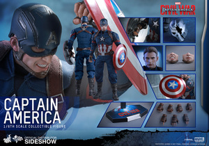 Captain America Sixth Scale Figure by Hot Toys. Captain America: Civil War - Movie Masterpiece Series