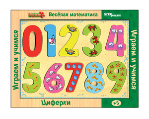 Игра из дерева "Весёлая математика.Циферки"