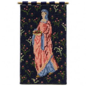 Cluny Maid dollhouse needlepoint wallhanging kit