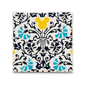 Mickey Mouse Icon Indigo Tile - Floral