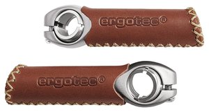 ergotec Bar-Ends Evo-1 Leather / Aluminium AL6061-T6 mit Leder-Griffberzug, titan-grau, 50046001: Amazon.de: Sport & Freizeit