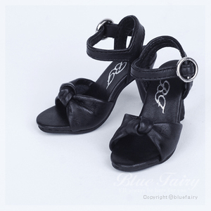 Bluefairy black TF Ribbon Sandal