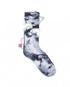 Носки RIPNDIP Nermal Twins Black Acid Tie Dye