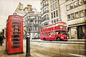 Картина "London Fleet street vintage"