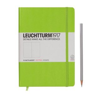 Записная книжка в точку салатовая Medium Dotted Leuchtturm 1917