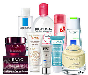 Уходовая косметика аптечных марок - Uriage, Nuxe, Bioderma и т.д.