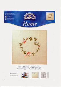 (DMC) RK320 Rose Tabletcloth