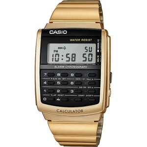 Часы Casio цифровые черно-золотистые.