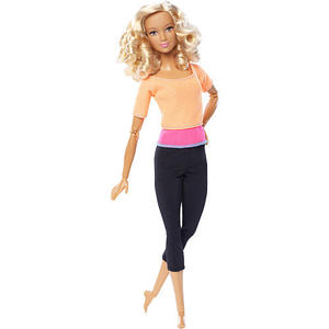 Barbie Made to Move Doll - Curly Blonde Hair