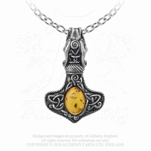 Подвес Alchemy GothicAmber Dragon Thorhammer P728