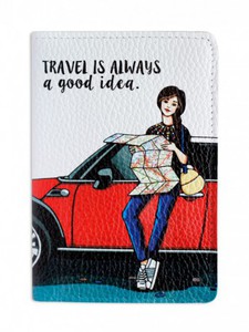 Обложка на паспорт "Travel is always a good idea"