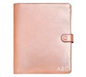 LEATHER PERSONAL PLANNER LARGE ROSE GOLD: LOVELY