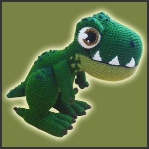 Amigurumi Pattern Crochet T-REX Dinosaur DIY Instant Digital Download PDF