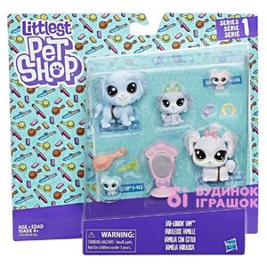 Набор игрушечный семьи Маленький Зоомагазин Littlest Pet Shop семья щенков (B9346)