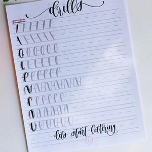 Hand Lettering Worksheet