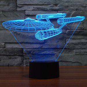 Светодиодный ночник в виде корабля USS Enterprise из Вселенной STAR TREK