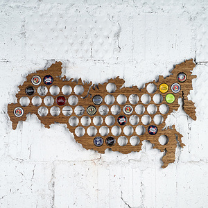 Копилка - карта для пивных крышек 'Beer Cap Map'