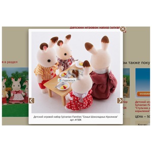 Детский игровой набор Sylvanian Families "Семья Шоколадных Кроликов"