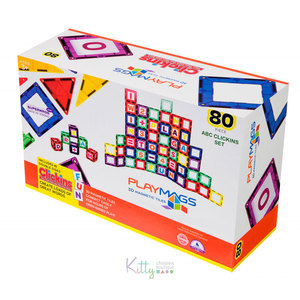 Магнитный конструктор 80 деталей, Playmags