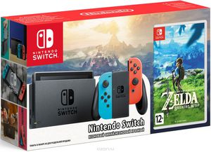 Игровая приставка Nintendo Switch, Neon Red Blue + The Legend of Zelda: Breath of the Wild